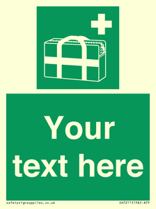 Custom sign safe condition Medical grab bag